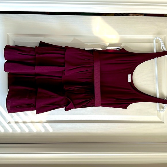 NWT Aritzia Sunday Best Elphin Dress in Spiced Burgundy - Picture 1 of 9